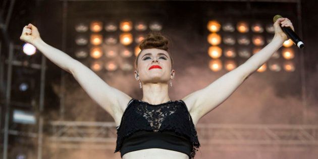 PLYMOUTH, UNITED KINGDOM - JULY 15: Kiesza performs at MTV Crashes Plymouth at Plymouth Hoe on July 15, 2014 in Plymouth, England. (Photo by Adam Gasson/Getty Images and MTV Europe)
