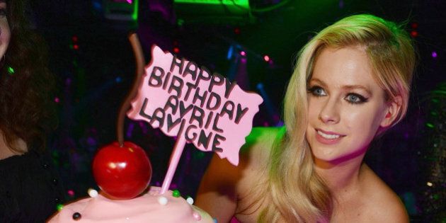 LAS VEGAS, NV - SEPTEMBER 28: (EXCLUSIVE COVERAGE) Avril Levigne celebrates her 30th birthday at the Bank Nightclub in the Bellagio Hotel and Casino on September 28, 2014 in Las Vegas, Nevada. (Photo by Denise Truscello/WireImage)