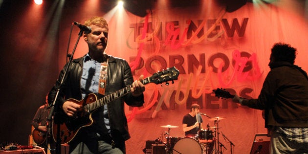 LONDON, UNITED KINGDOM - DECEMBER 02: A. C. Newman of The New Pornographers performs on stage at Shepherds Bush Empire on December 2, 2014 in London, United Kingdom. (Photo by Burak Cingi/Redferns via Getty Images)