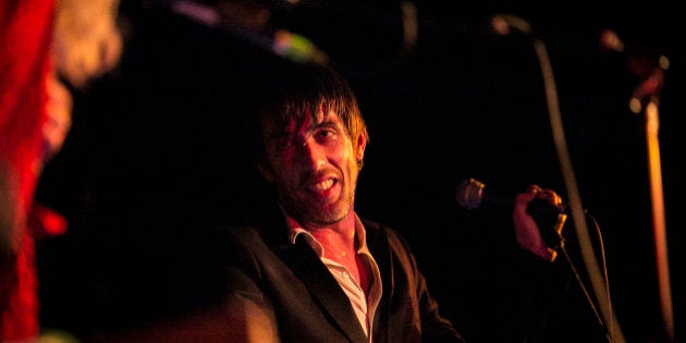 CALGARY, AB - JUNE 18: Dan Boeckner, of the band Operators, plays on stage at Republik during Sled Island Festival on June 18, 2014 in Calgary, Canada. The Sled Island Music and Arts Festival is an annual independent festival held in over thirty venues in downtown Calgary, Alberta. The festival began in 2007 and returns to the city after last year's cancellation from unprecedented flooding the Calgary area. (Photo by Dan Dennison/Getty Images)