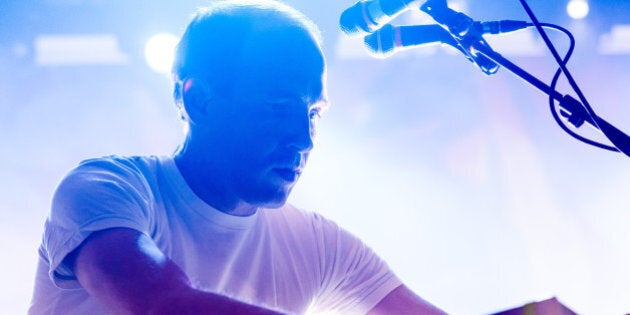 LONDON, UNITED KINGDOM - OCTOBER 08: Daniel Victor Snaith of Caribou performs on stage at KOKO on October 8, 2014 in London, United Kingdom. (Photo by Annabel Staff/Redferns via Getty Images)