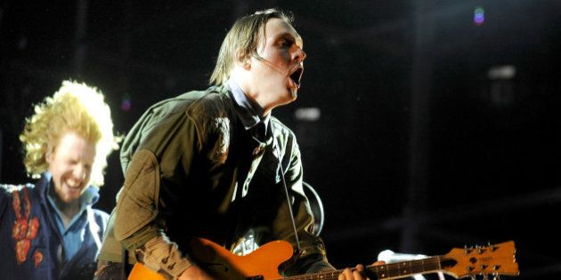 INDIO, CA - APRIL 16: Win Butler of the Arcade Fire performs as part of the 2011 Coachella Valley Music & Arts Festival at the Empire Polo Field on April 16, 2011 in Indio, California. (Photo by Tim Mosenfelder/WireImage)