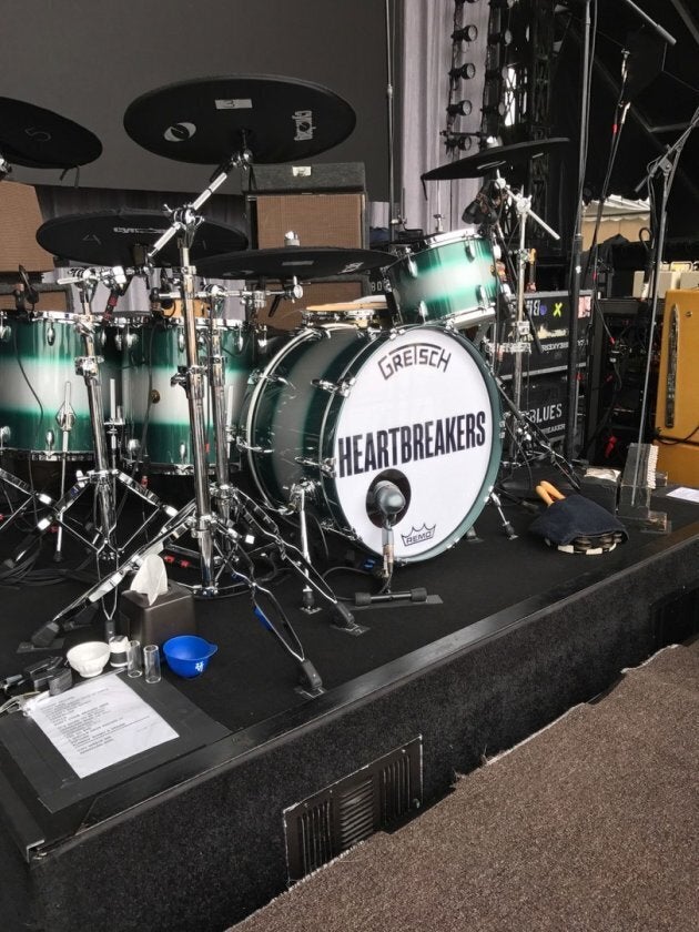 Tom Petty & The Heartbreaker's drum kit, backstage at RBC Ottawa Bluesfest.