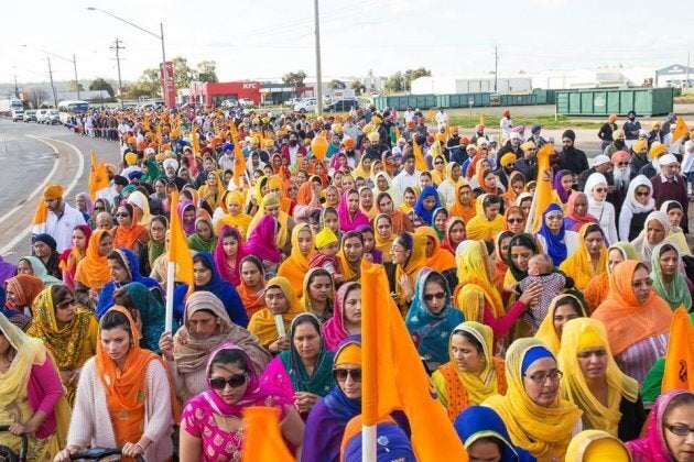 A nagar kirtan celebration in Australia, 2015.