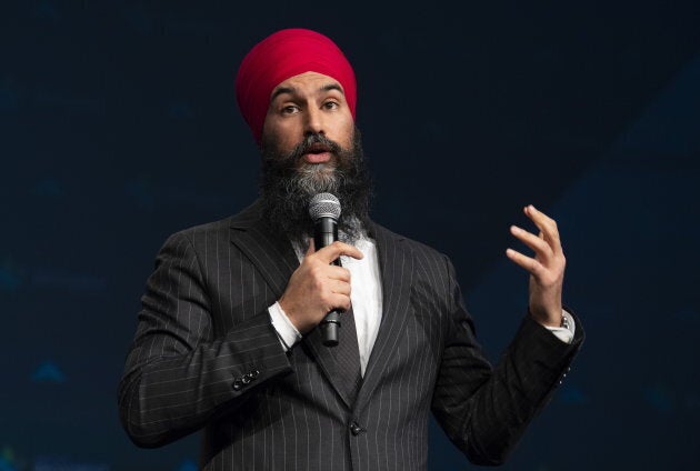 NDP leader Jagmeet Singh speaks at the Broadbent Summit in Ottawa on March 29, 2019.