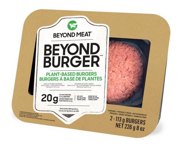 The Beyond Burger will be available in Canadian grocery stores by the end of May.
