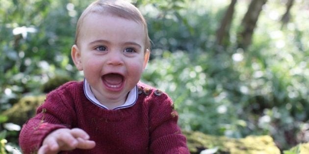 Kensington Palace released news photos of Prince Louis before his first birthday.