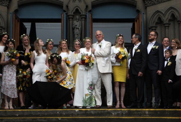 May and Kidder at the Christ Church Cathedral in Victoria, B.C., on April 22, 2019.