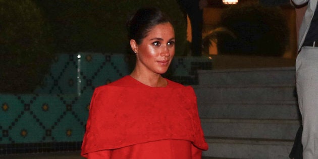 Meghan, Duchess of Sussex arrives to meet Crown Prince of Morocco, Moulay Hassan at a Royal Residence...