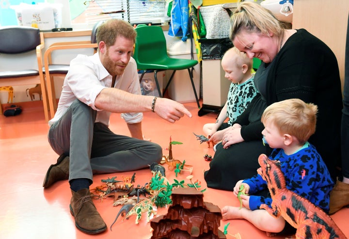 Prince Harry at the Oxford Children's Hospital on May 14.