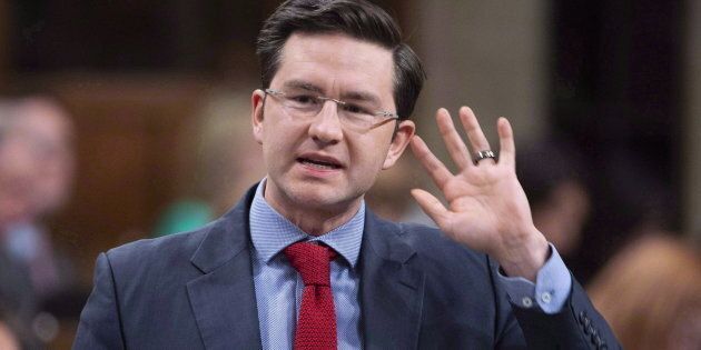 Conservative MP Pierre Poilievre speaks in the House of Commons on Nov. 21, 2018.