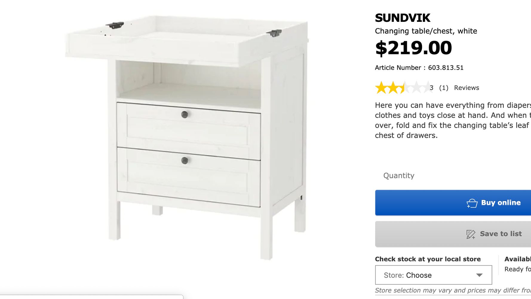 Ikea Issues Warning About Sundvik Change Tables After Reports Of