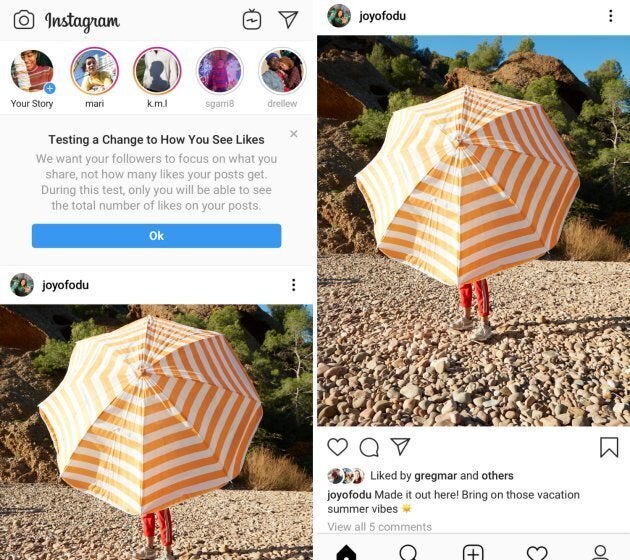 Instagram is unrolling a test to change how users see "likes" on their photos and videos.