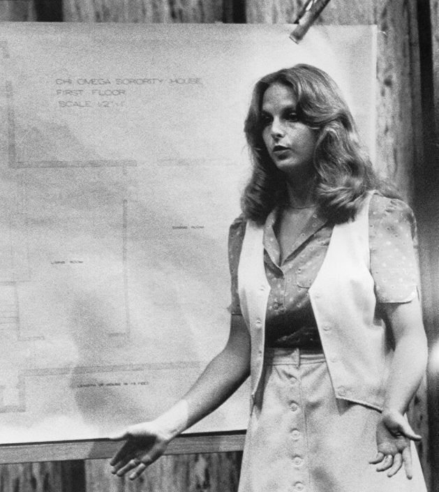 Nita Jane Neary, who lived at the Chi Omega sorority house at Florida State University, testifying at Ted Bundy's trial. She said she was positive that Bundy is the man she saw sneaking out of the house the morning two of her sorority sisters were slain.