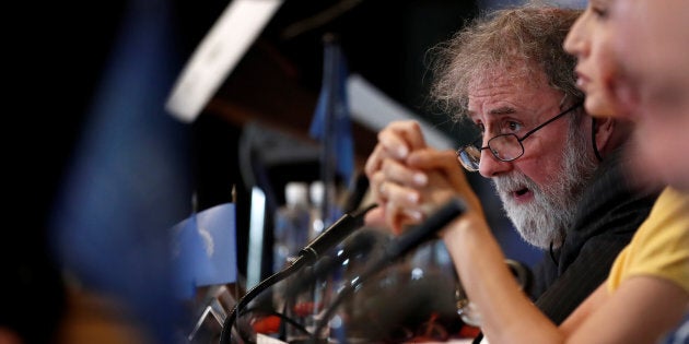 British scientist Robert Watson attends a news conference on the launching of a landmark report on the damage done by modern civilization to the natural world at the UNESCO headquarters in Paris, France on May 6, 2019.