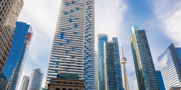 Condos along Toronto's waterfront. The city clocked a 16.8-per-cent year-over-year rise in home sales in April.