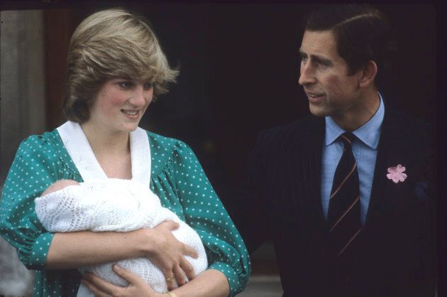 Prince Charles, Prince of Wales and Diana, Princess of Wales leave the Lindo Wing St Mary's Hospital with baby Prince William on June 22, 1982 in London, England. Prince William was born June 21, 1982.