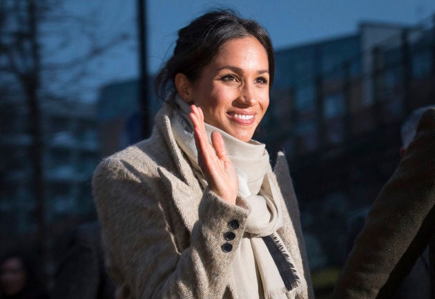 Meghan Markle rocks a Smythe jacket in London on Jan. 9, 2018.