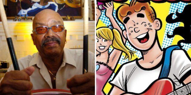Canadian jazz drummer Archie Alleyne, left, and Archie Andrews of the Archie comics, right.
