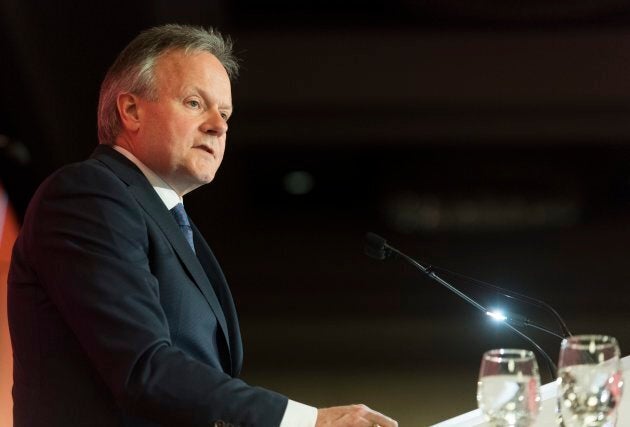 Bank of Canada Governor Stephen Poloz speaks during a business luncheon in Montreal, Thurs. Feb. 21.