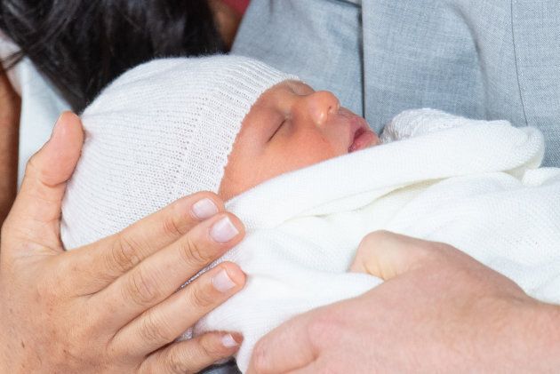 Meghan, Harry and baby Archie posed for photos on Wednesday. Judging by the manicure, that looks like the same hand in the Mother's day post they shared Sunday.
