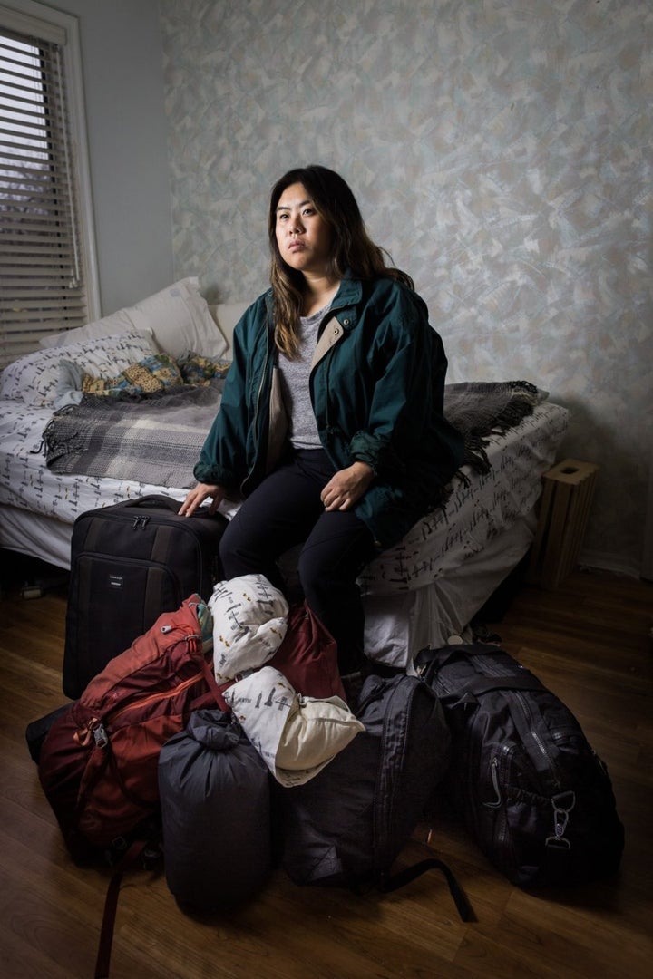 Kayla Isomura's own portrait for her Suitcase Project.