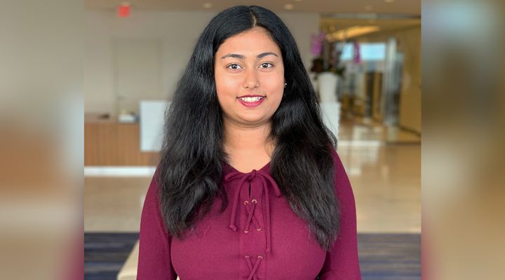 Amal Qayum, a Grade 12 student and president of the Ontario Student Trustee Association, completed an online English class in the summer but had to use her personal laptop.