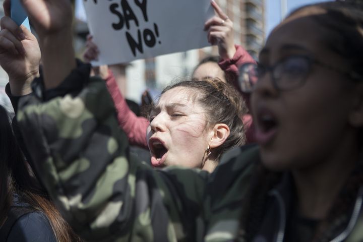 Students from a Toronto staged a walkout on April 4, 2019, joining their peers across Ontario protesting the province's changes to the education system.