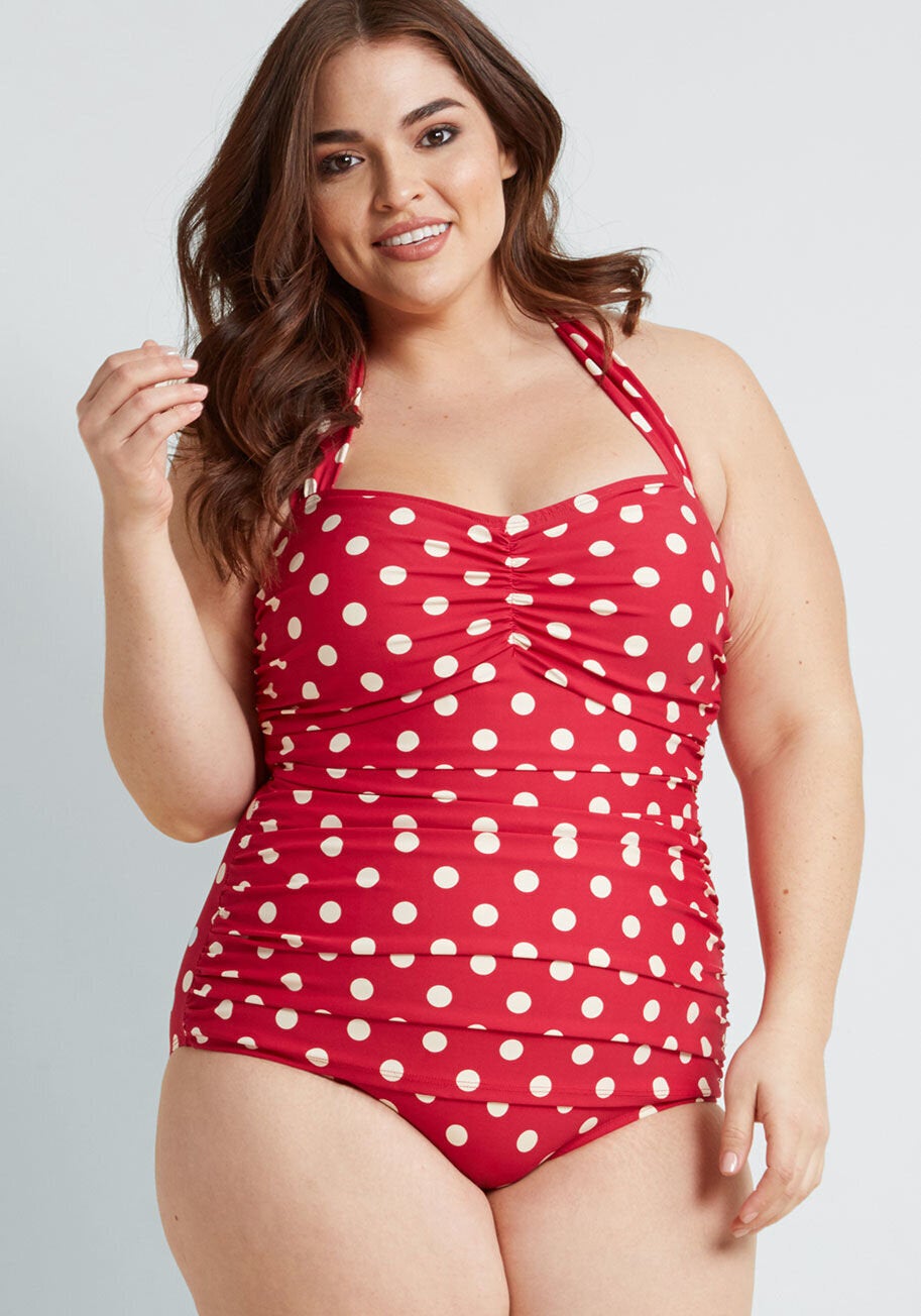 Plus size retro clearance swimwear