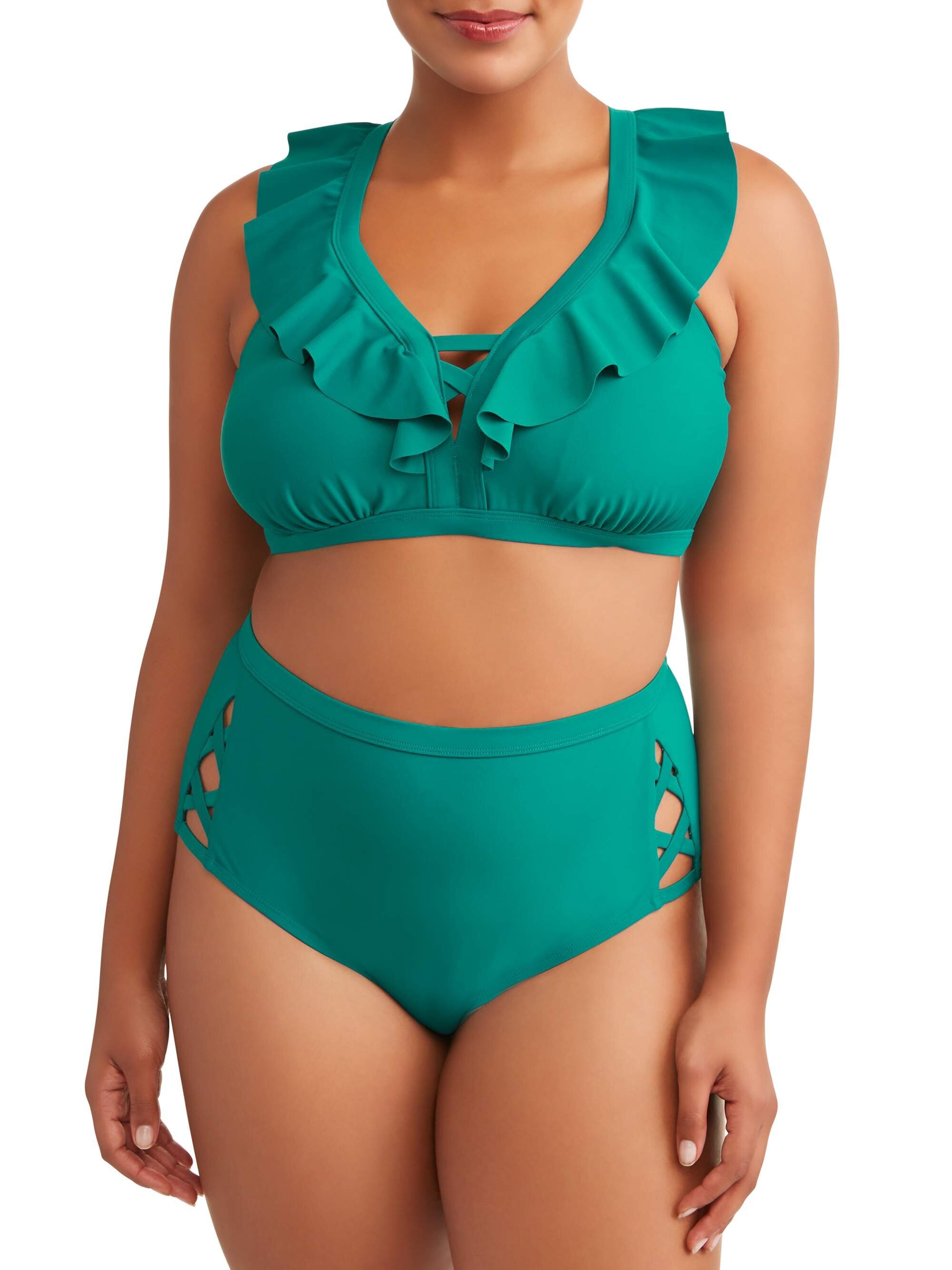 ruffle bikini top plus size