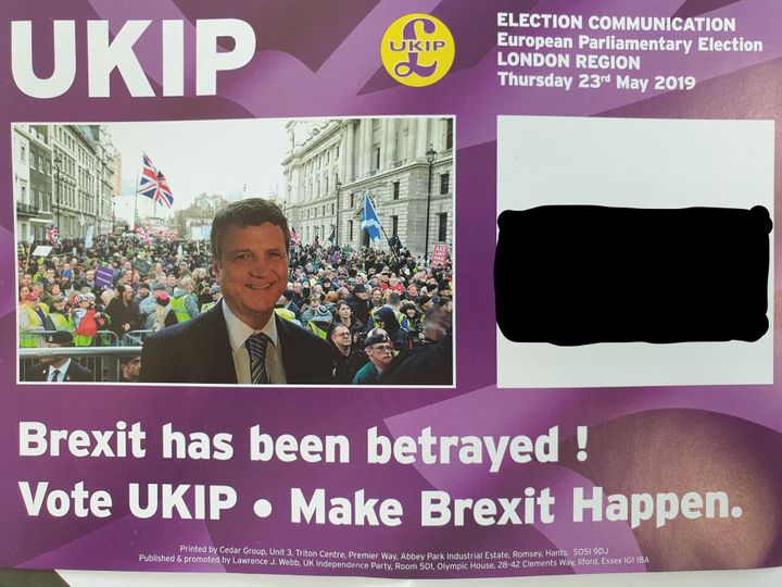UKIP's individually addressed leaflet reaches every voter, not just one per household