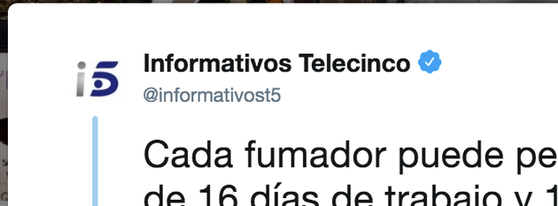 Telecinco matiza un tuit sobre los descansos de los trabajadores tras recibir duras