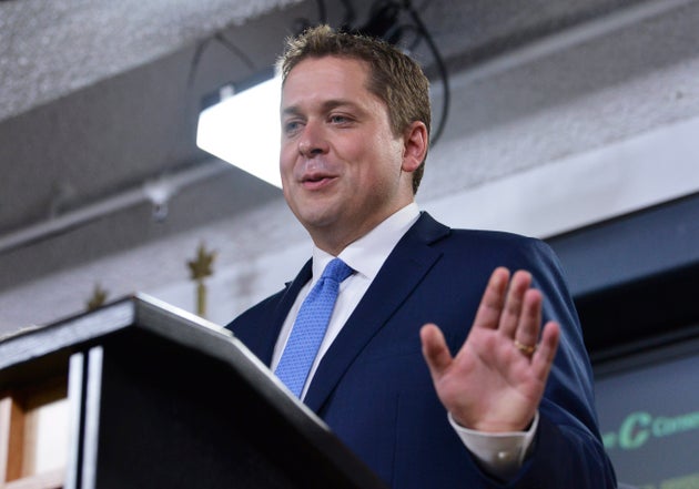Conservative Leader Andrew Scheer holds a press conference in Ottawa on July 20, 2017.
