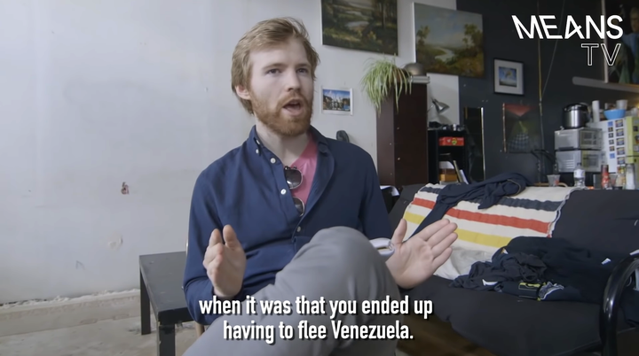 A screengrab from Means TV’s “Chaos in Venezuela.”