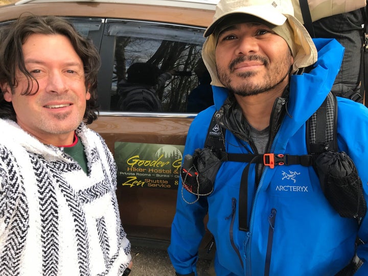 Sanchez, seen here with a friend, had spoken about using recreation therapy programs to help him recover from trauma inf