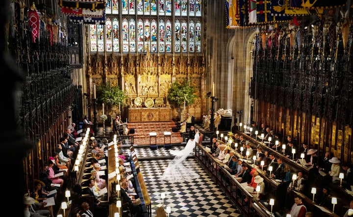 Prince Harry et Meghan à la chapelle St. George.