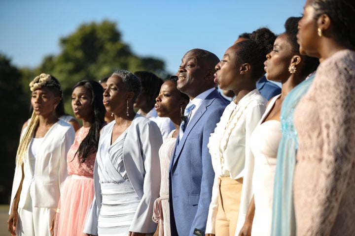 The Kingdom Choir entertains guests.