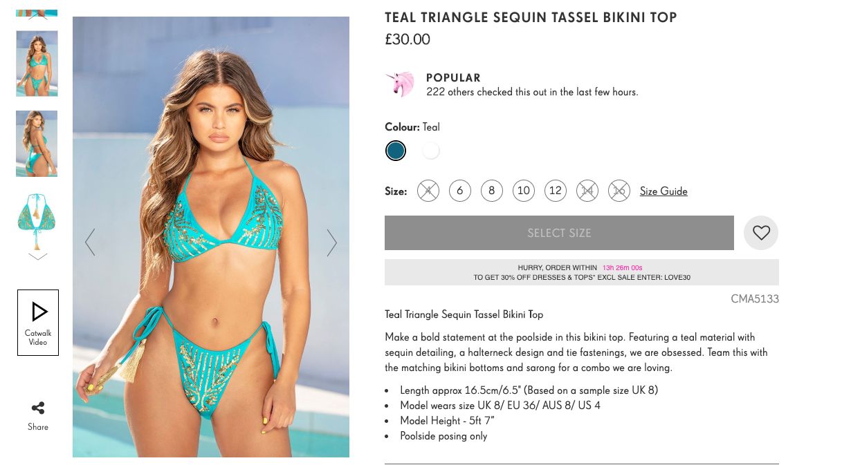 pretty little thing bikini sale