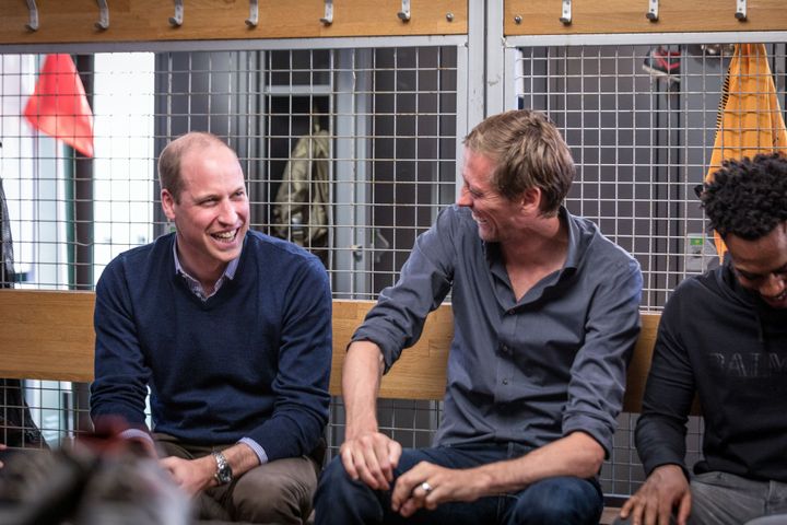 Prince William with Peter Crouch and Danny Rose