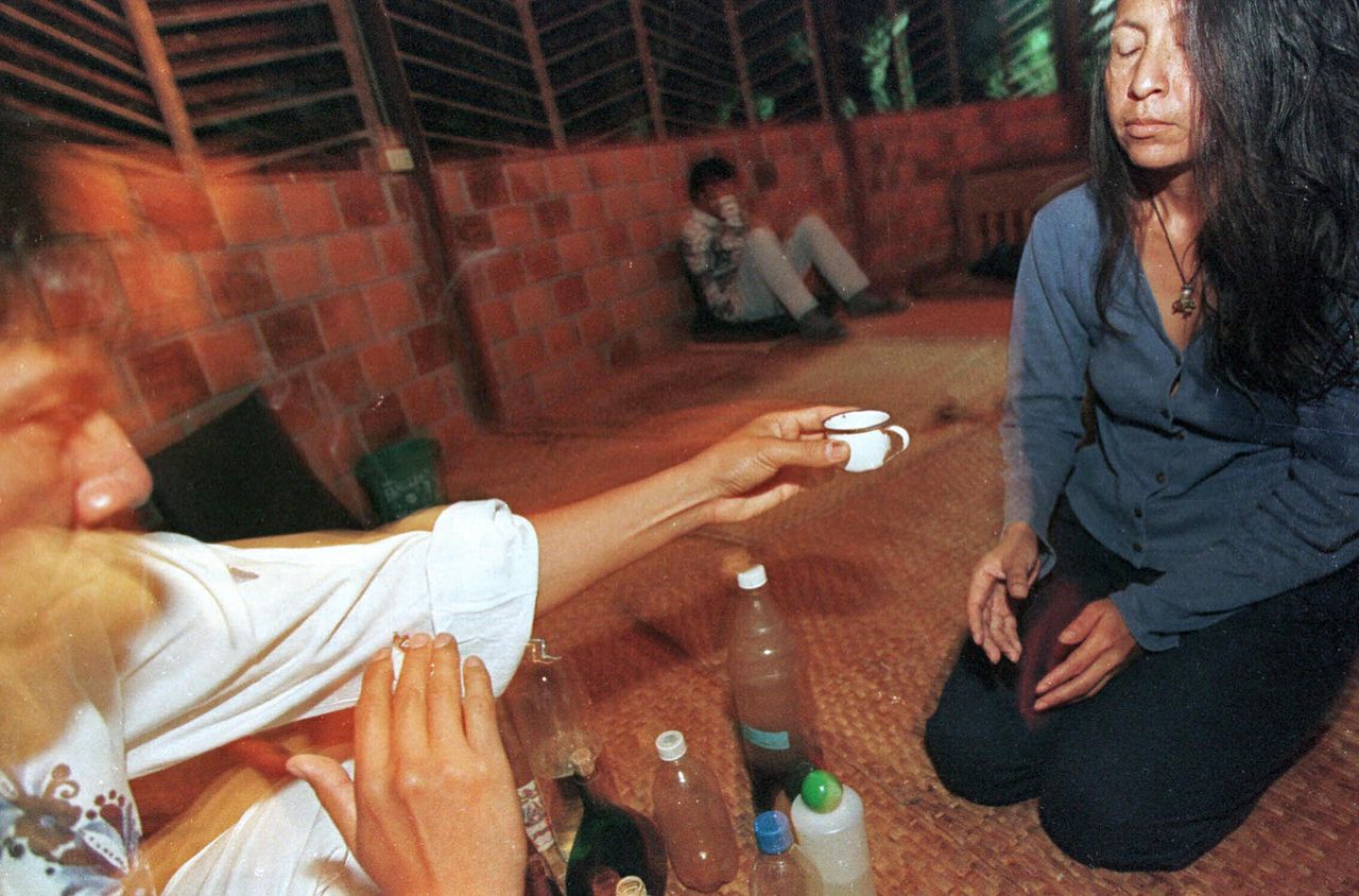 Ceremonia de ayahuasca en Tarapoto (Perú), en 1999.