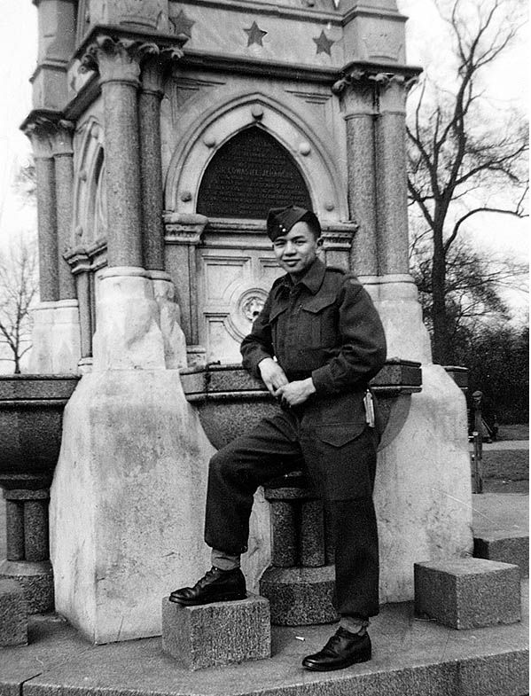 Gordon Quan in London, England in 1945. 