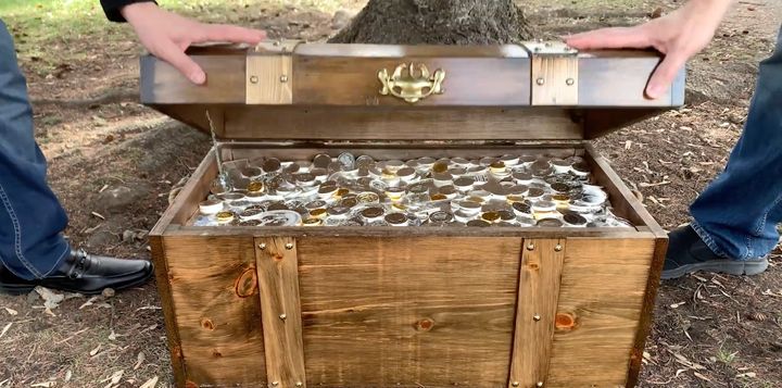 Three chests with $100,000 worth of gold each are buried in Edmonton, Calgary and Vancouver.
