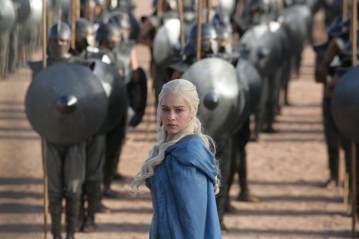 Dany with the Unsullied. 