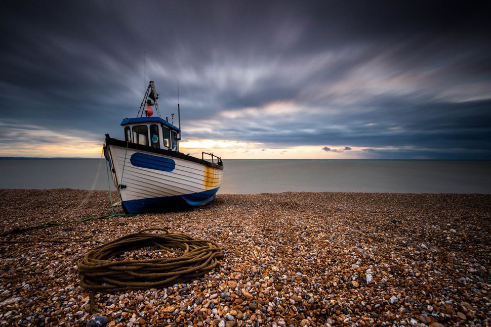 Boat at Sunrise: A moody sunrise and a long exposure led to this stunning shot, taken in Dungeness.