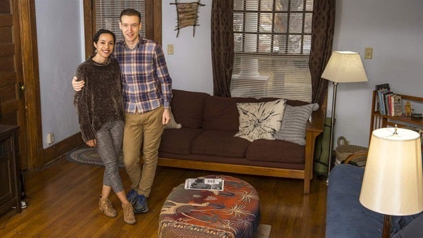 <p>Katharen and Scott Wiese in the living room of their Lincoln, Nebraska, apartment. Nebraska was one of just two places, with Washington, D.C., where the middle class had recovered to its level in 2000.</p>