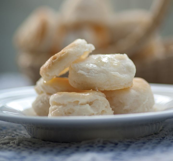 Nathalie Dupree's cream biscuits are small, light and tender.