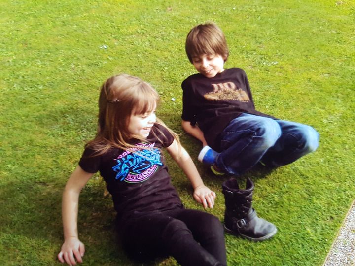 Saffie Roussos with her brother Xander
