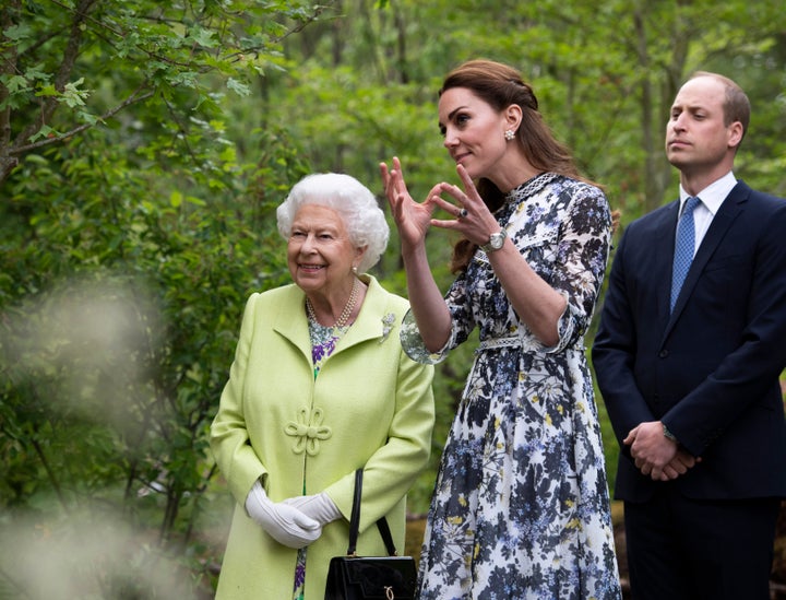 The duchess explaining certain parts of the garden.