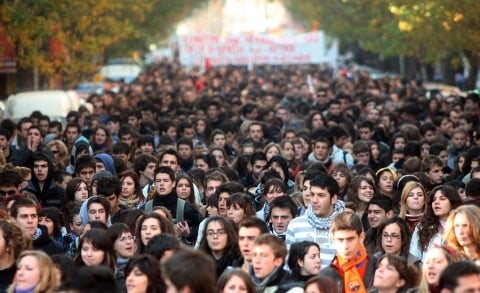 Οι φοιτητικές διαδηλώσεις του Δεκέμβρη 2008