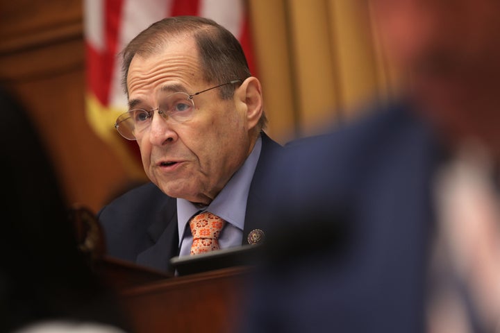 Chairman of U.S. House Judiciary Committee Rep. Jerry Nadler (D-N.Y.) speaks during a hearing in which former White House counsel Don McGahn was subpoenaed to testify May 21, 2019, on Capitol Hill in Washington, D.C.